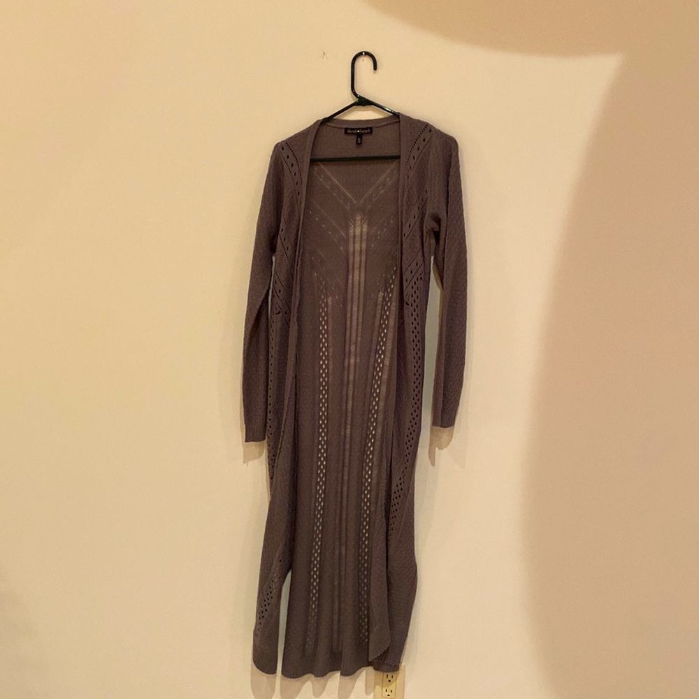 Long gray sweater size L